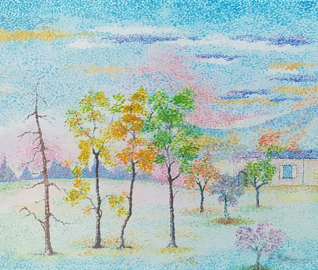 Forêt colorée