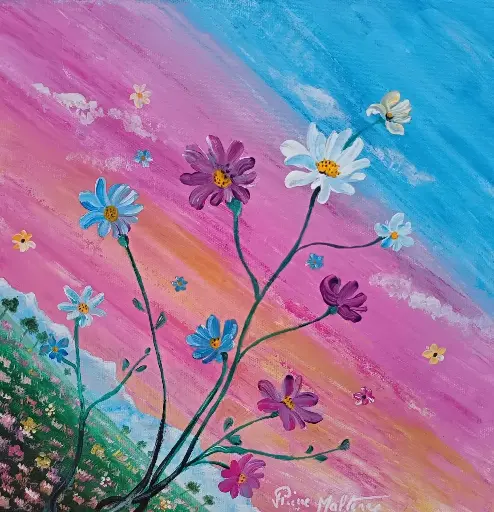 Fleurs roses